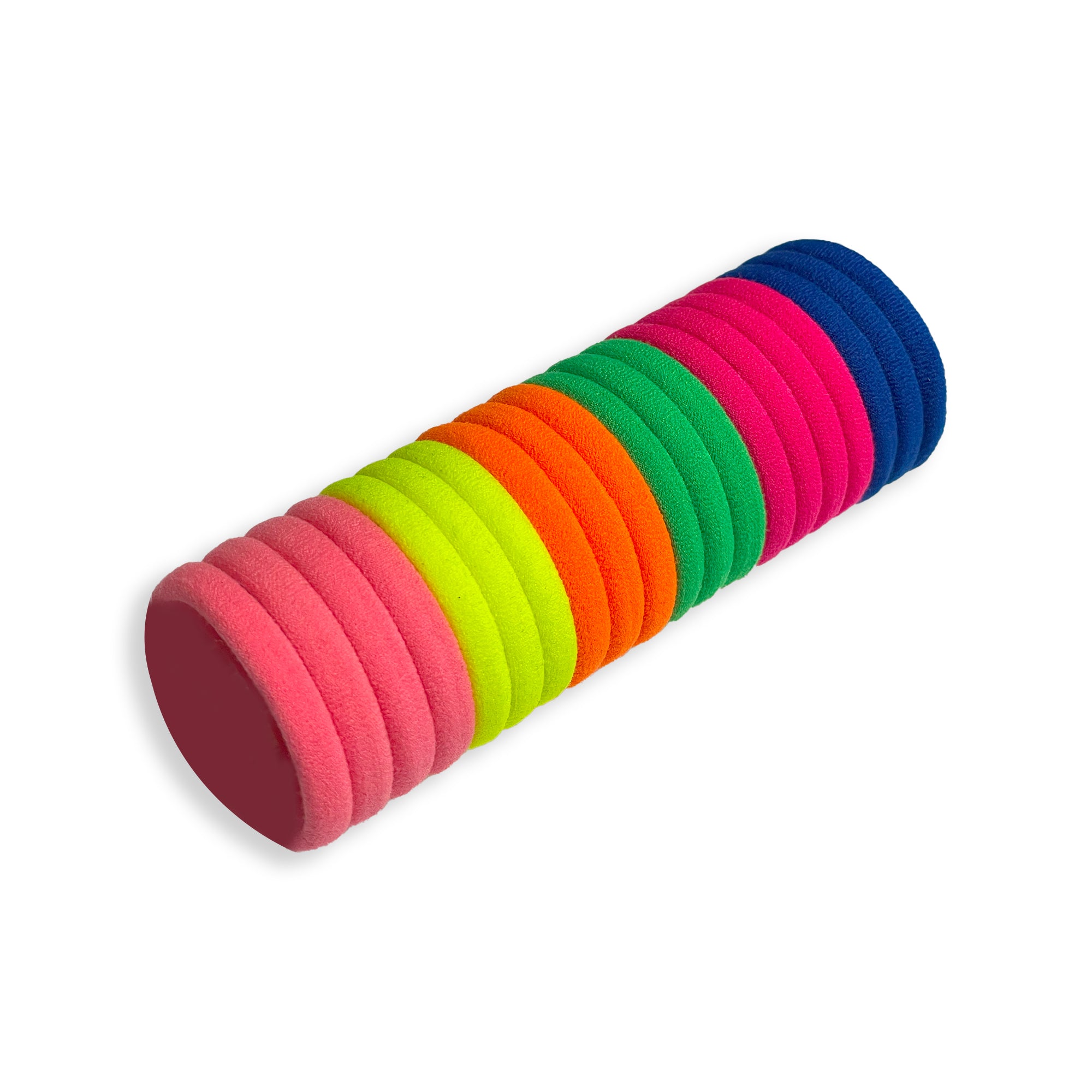 Vibrant Rainbow Elastic Hair Tie 20 Set