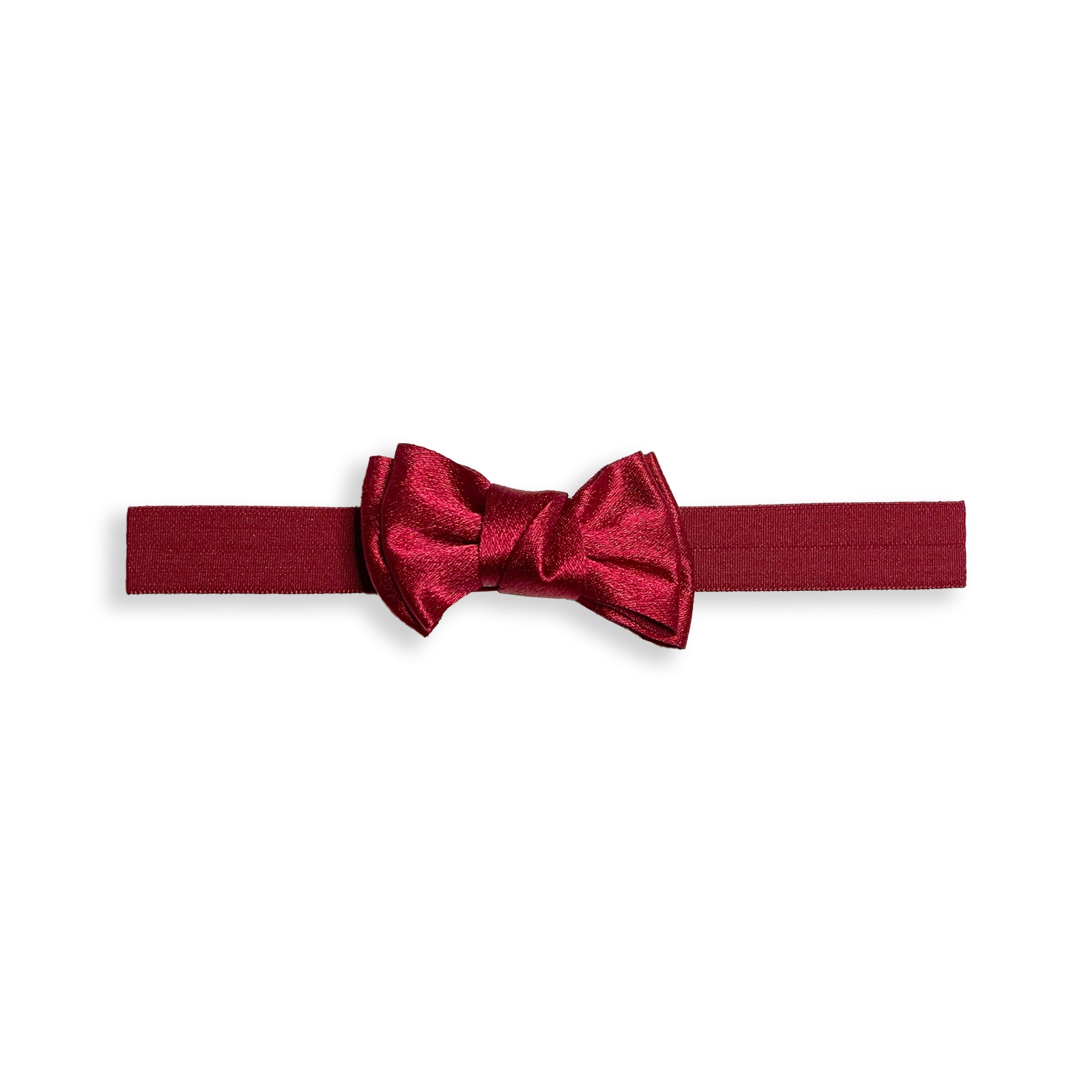 Maroon Ribbed Baby Headband with Bow