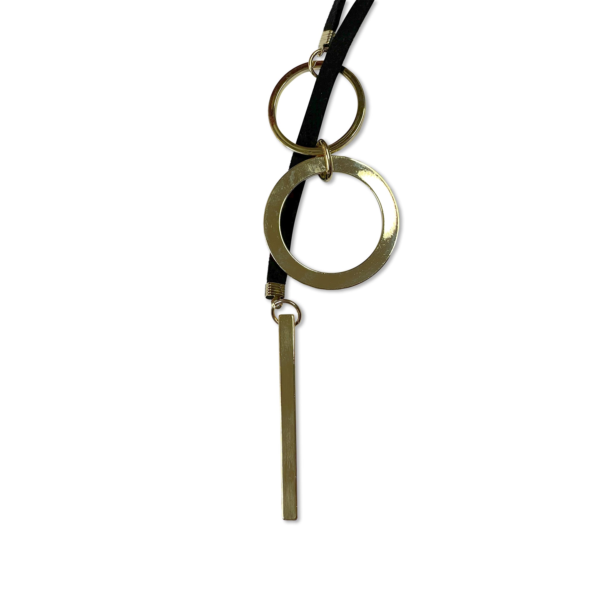 Geometric Descent Lariat Necklace