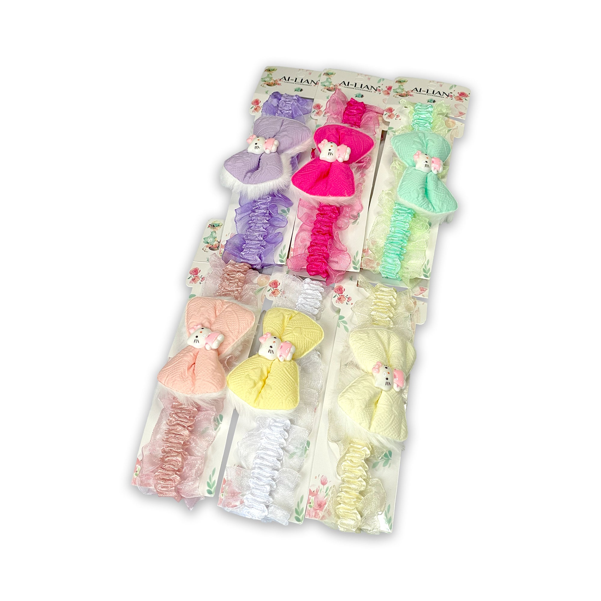 Yellow Baby Headband with Bow and Ruffles