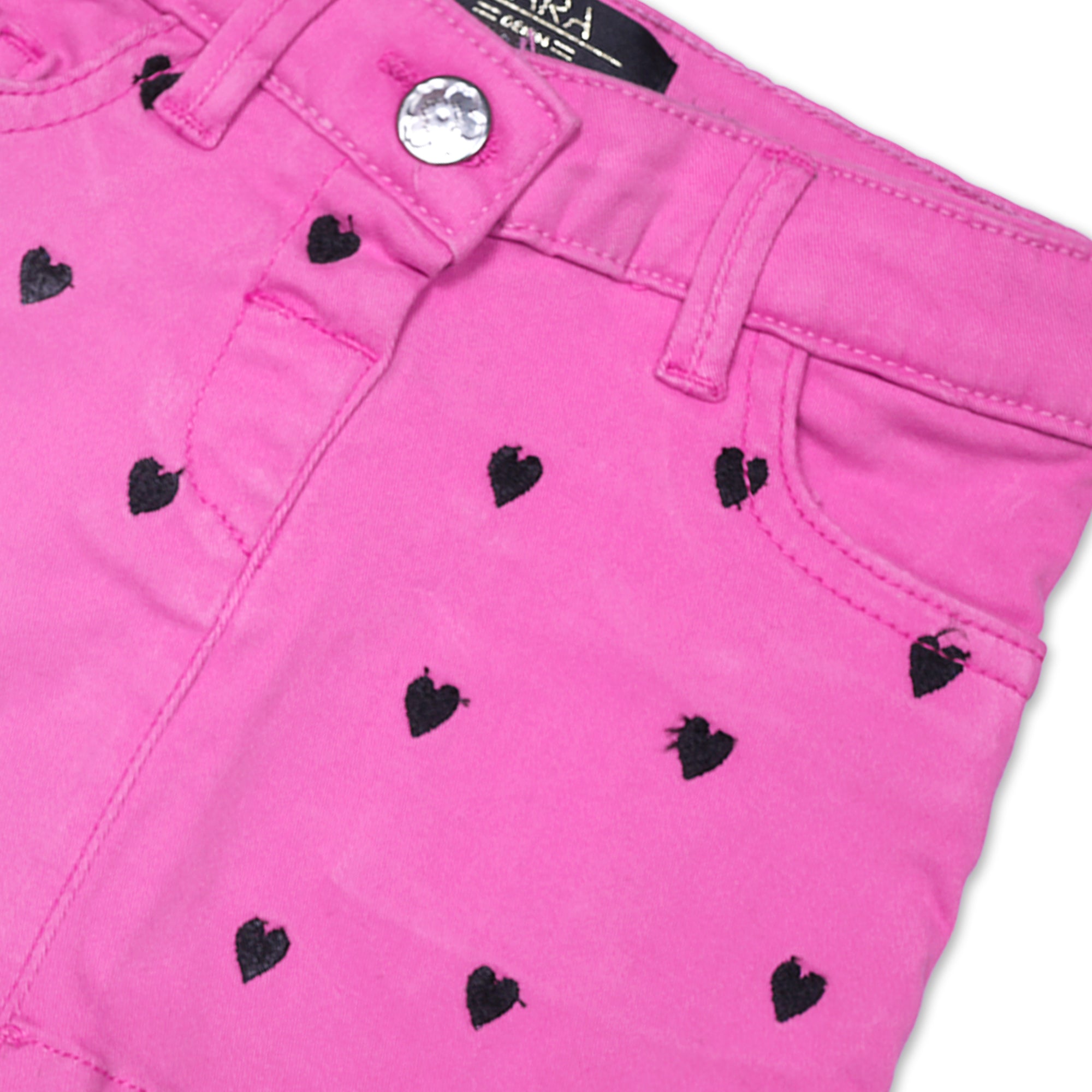 Stunning Girls' Hot Pink Heart Print Skirts