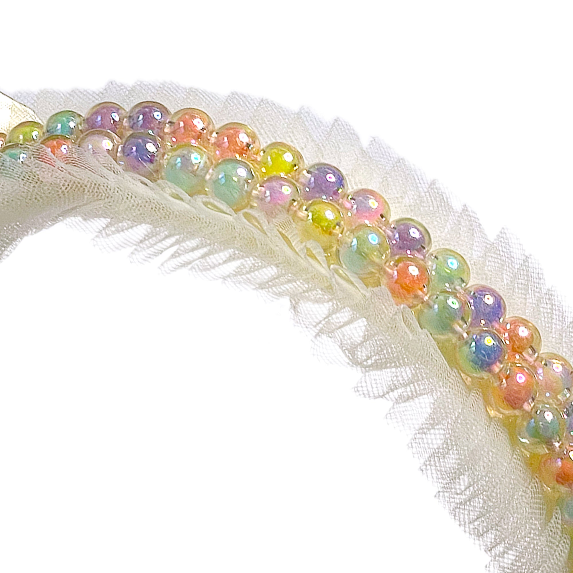 Pearlescent Feather Halo Hairband