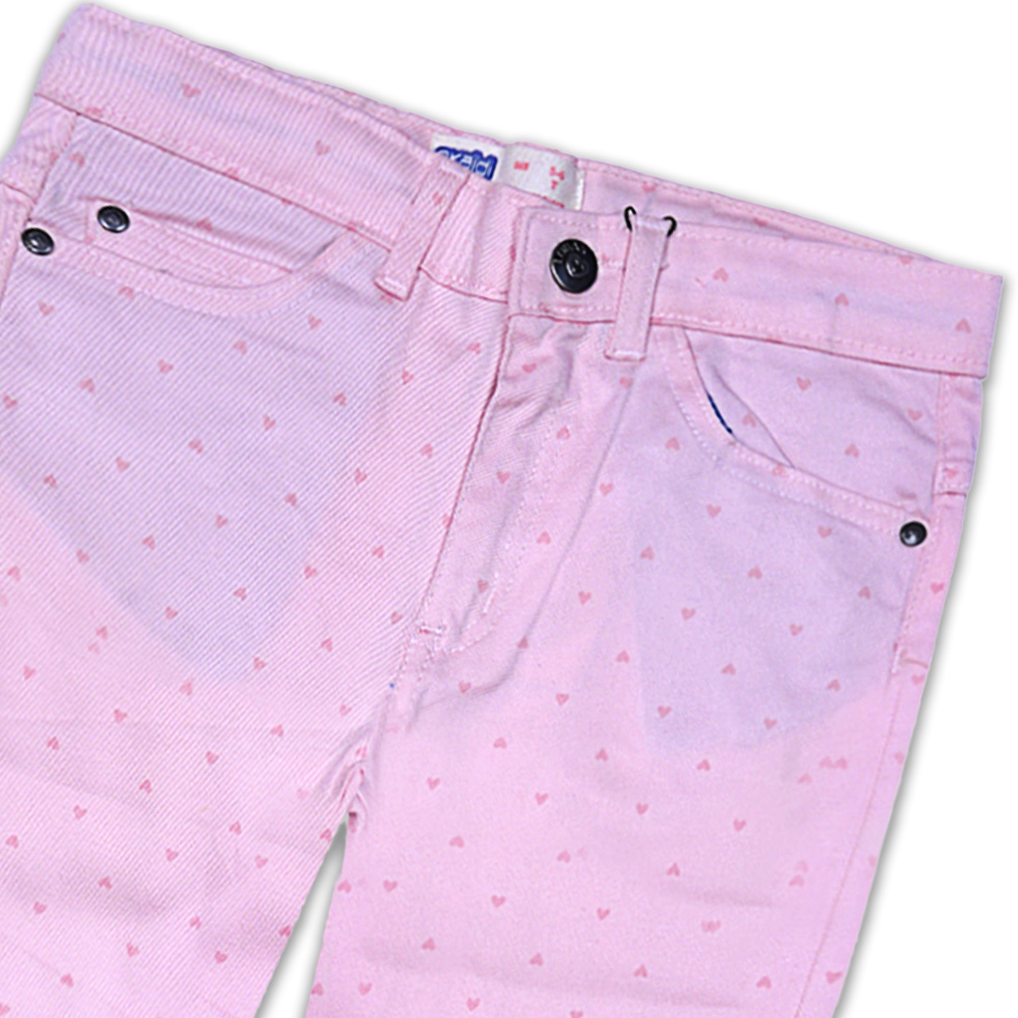 Girls' Pink Micro Print Corduroy Pants