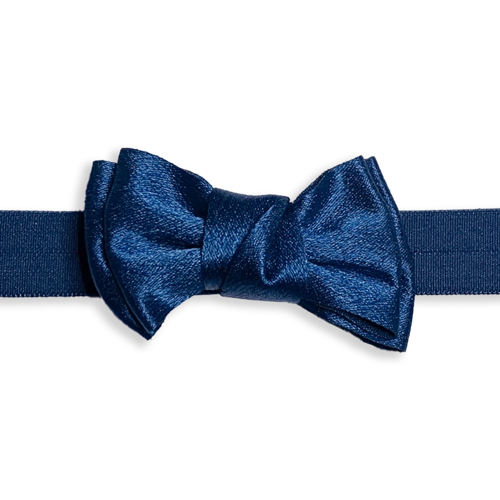 Navy Blue Ribbed Baby Headband with Bow