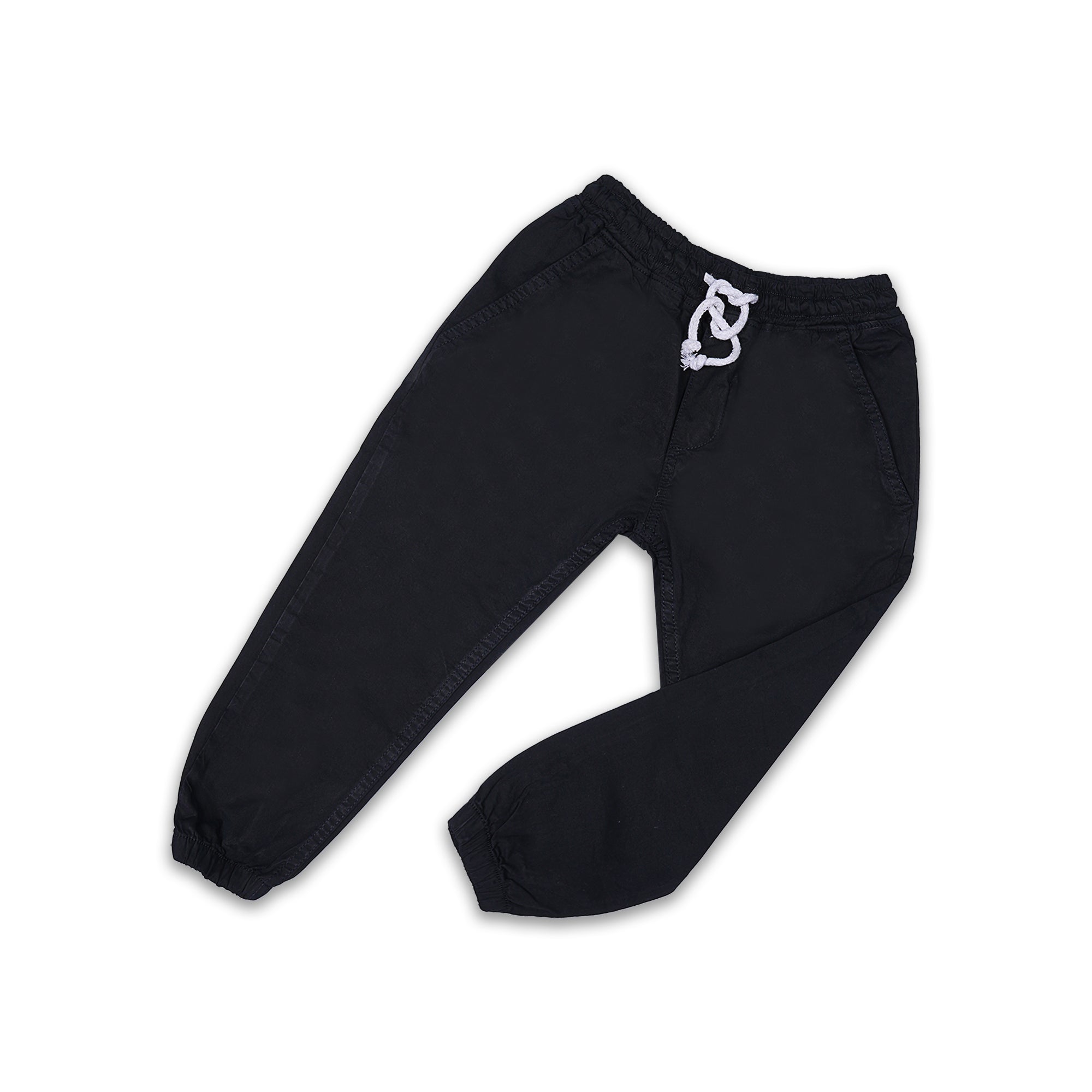 black Jogger Pants with Drawstring