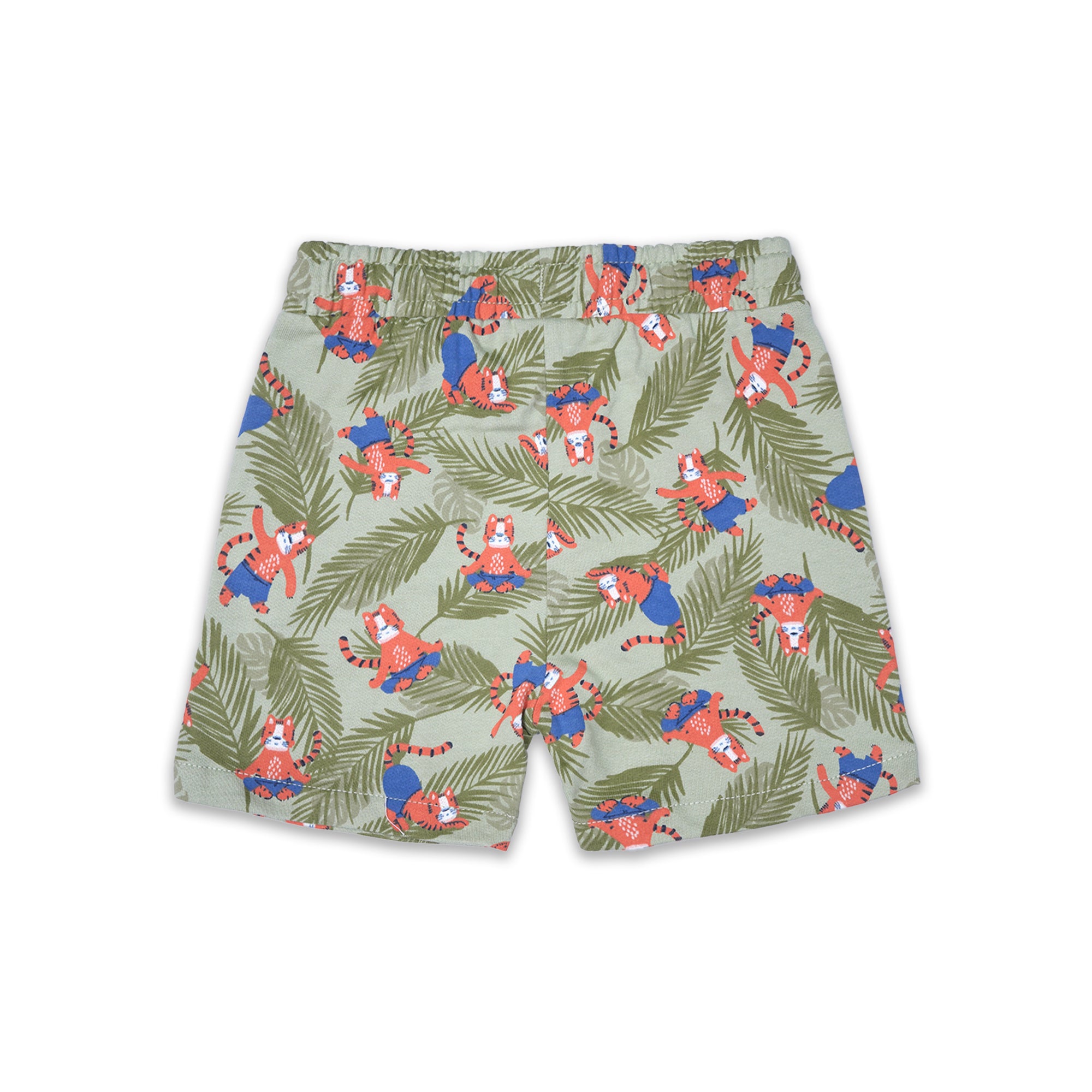 JuniorArm Boys' Green Tiger & Palm Print Shorts