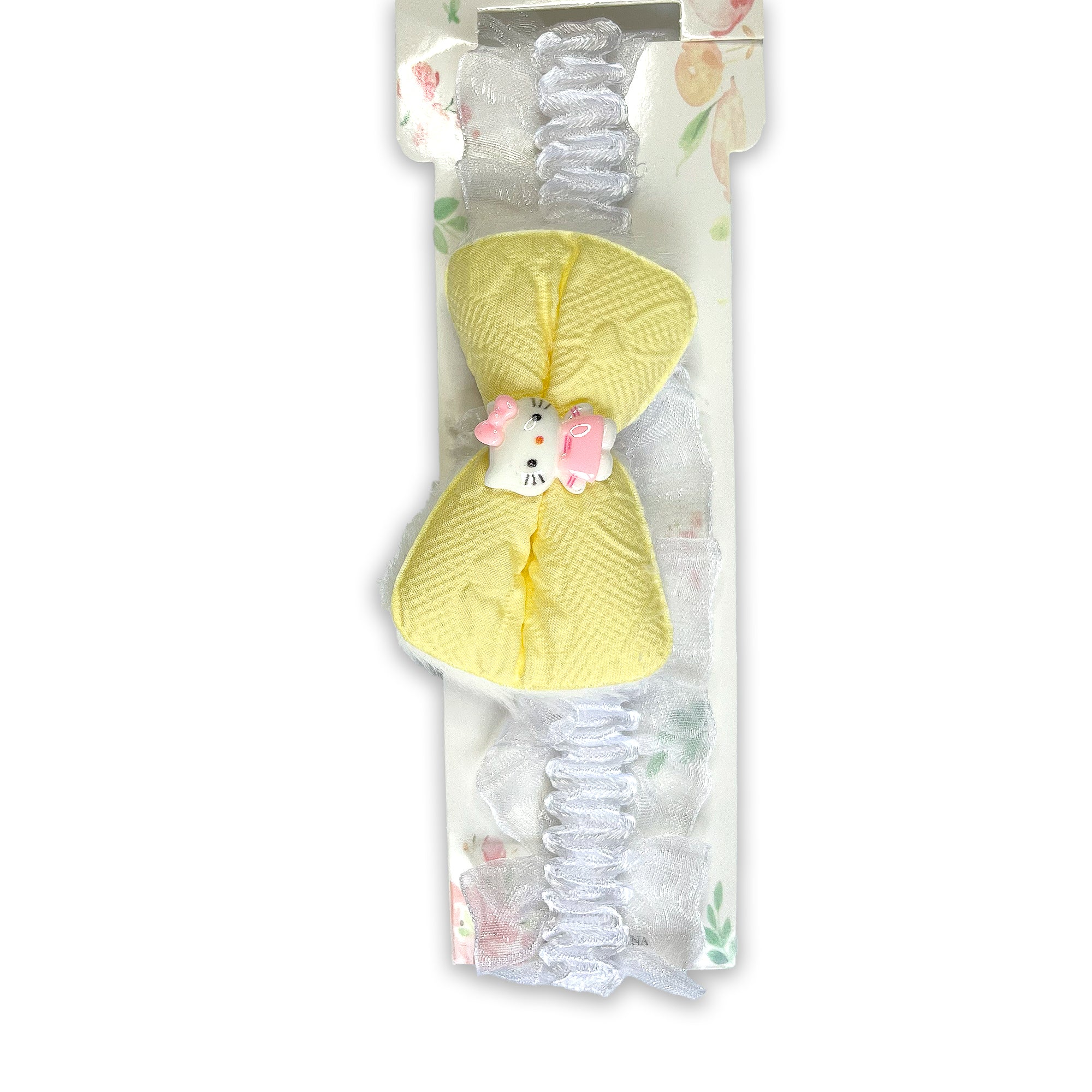 Yellow Baby Headband with Bow and Ruffles