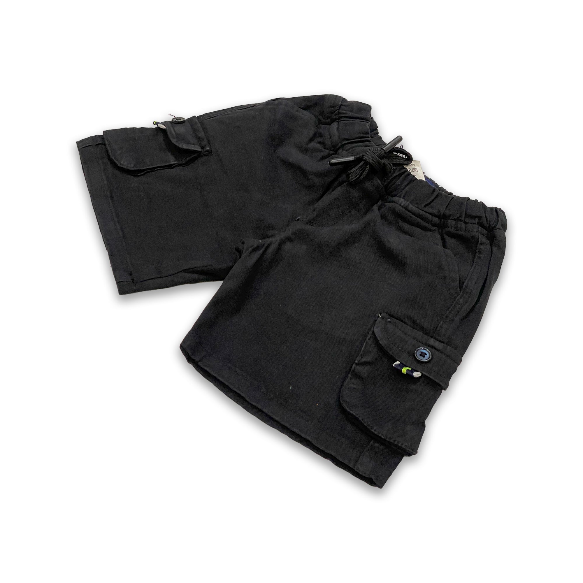 Kids' Black Cargo Shorts
