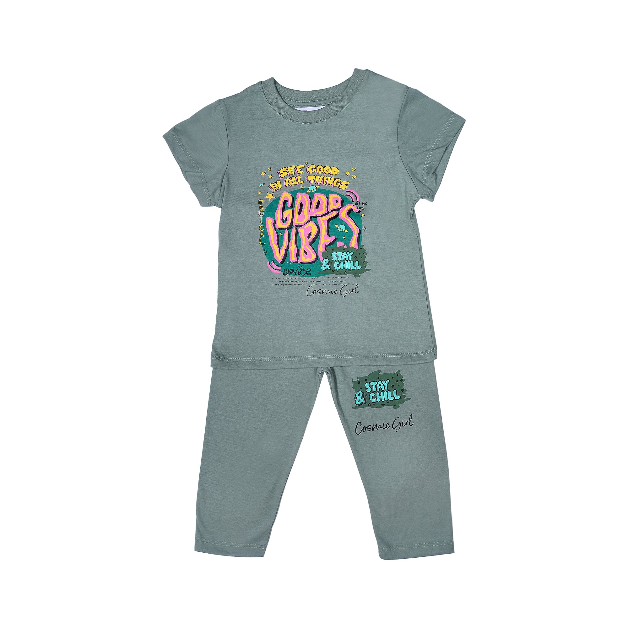 Good Vibes Only: Cozy Pajama Set with Positive Messages