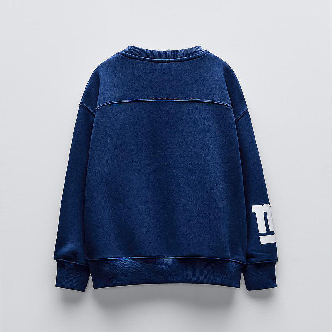 New York Giants Vintage Style Navy Blue Graphic Crewneck Sweatshirt