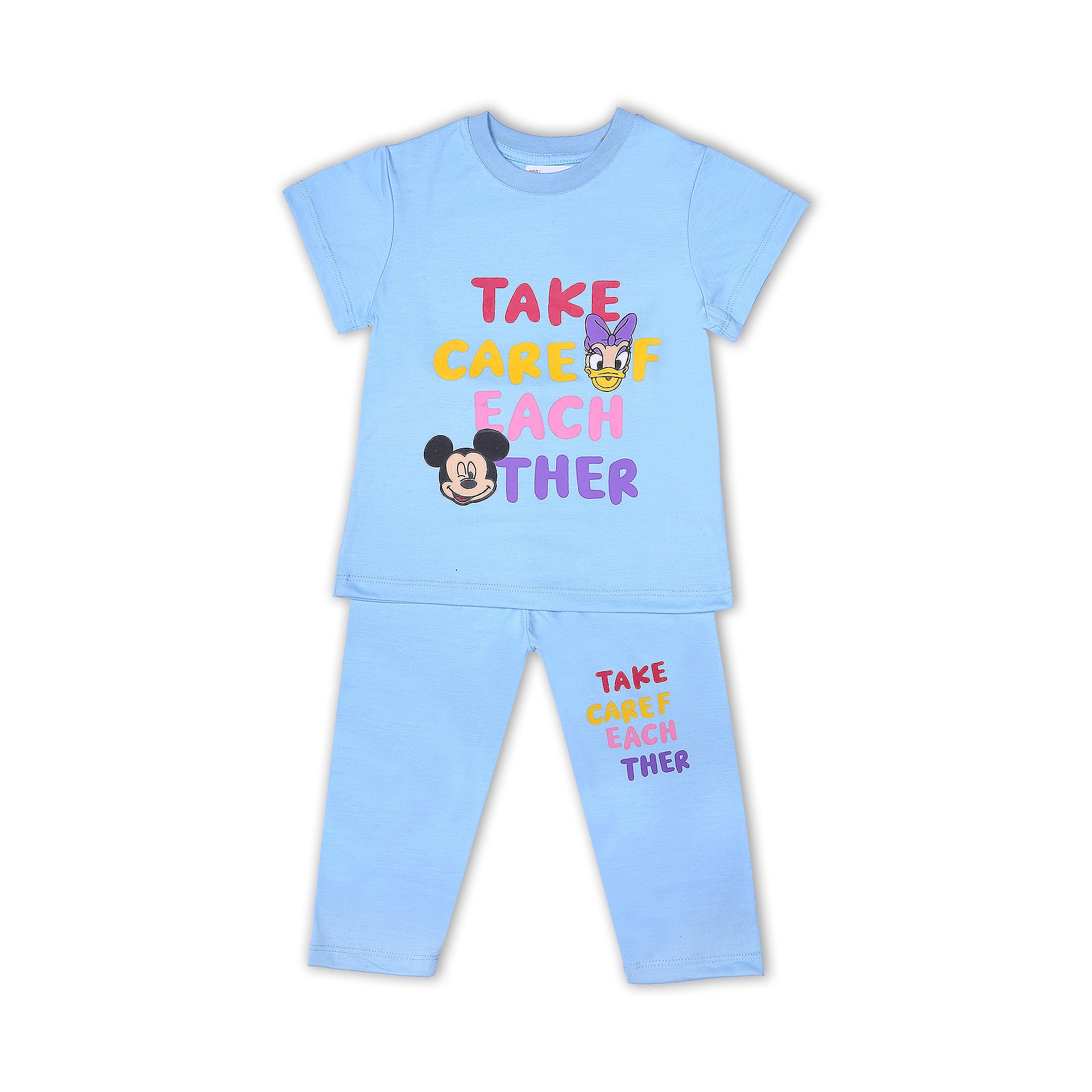 Disney Pals "Take Care" Pajama Set - Sky Blue Comfort