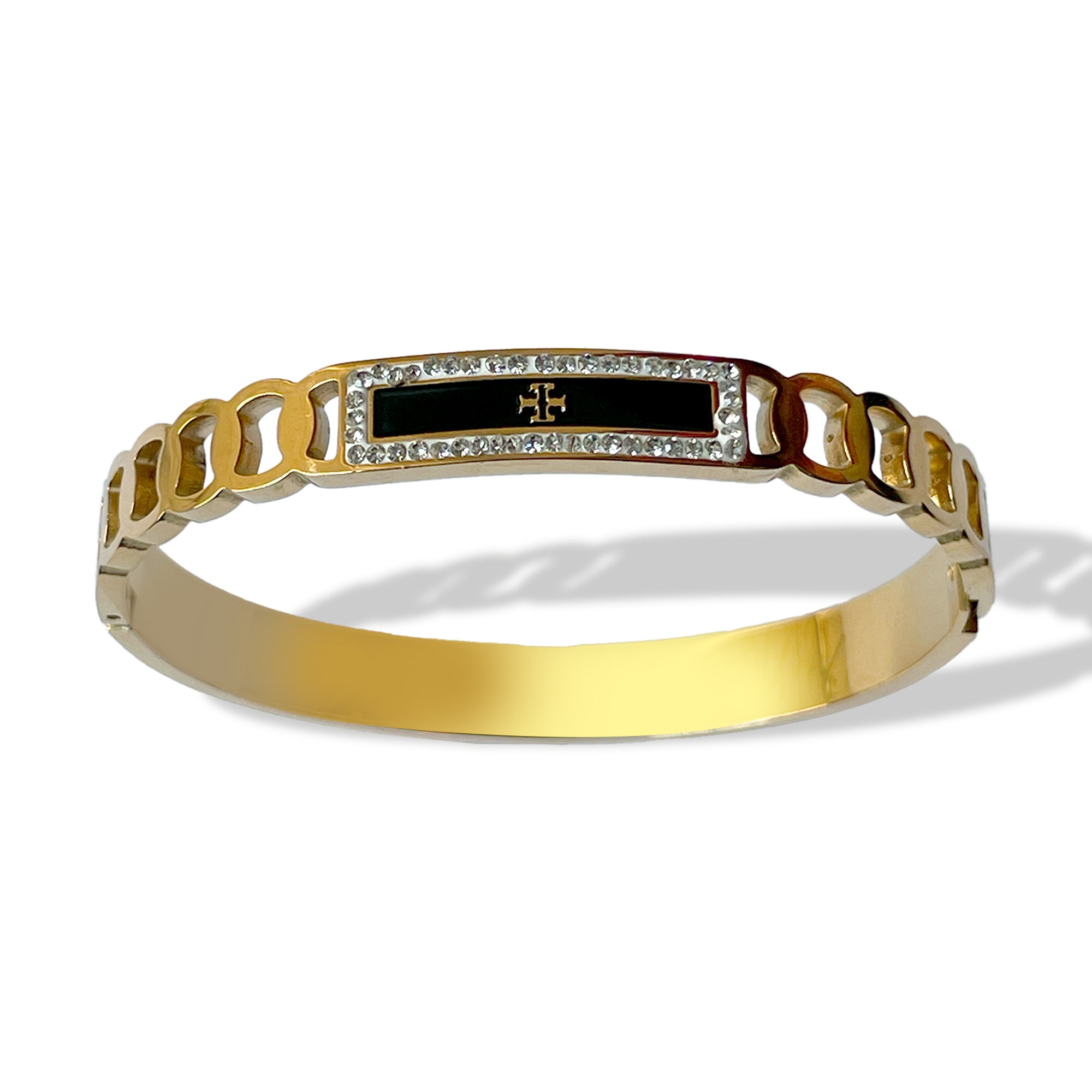 Tory Burch Roxanne Chain Bangle: Bold Links with Iconic Detail