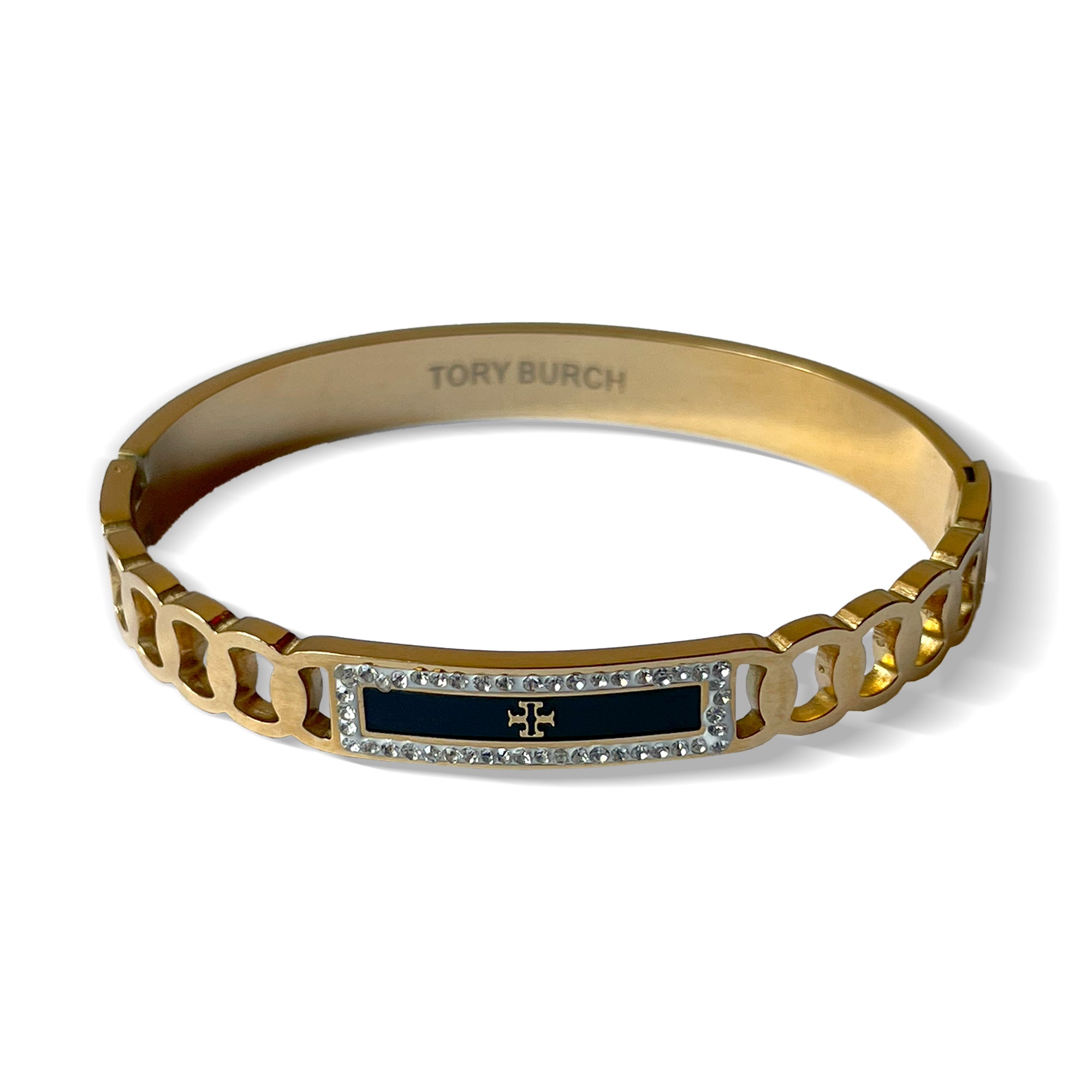 Tory Burch Roxanne Chain Bangle: Bold Links with Iconic Detail