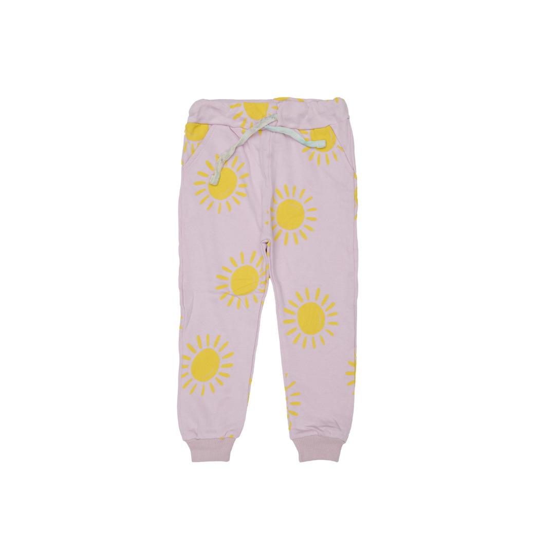 Classic Comfort Pink Trousers with Sun Design