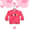 Love Embroidered Sweatshirt  - Pink