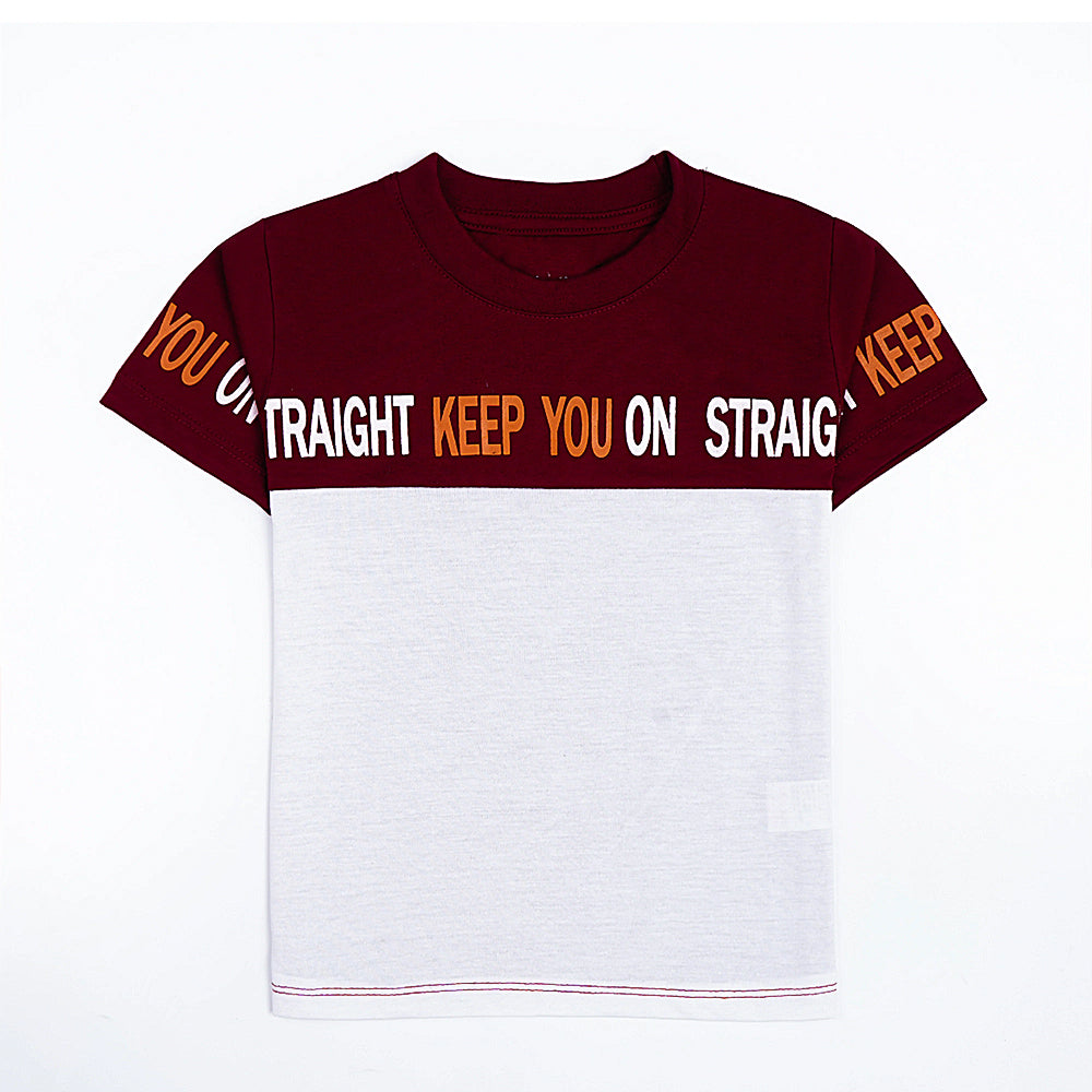 Bold Statement: Two-Tone T-Shirt with Graphic Text