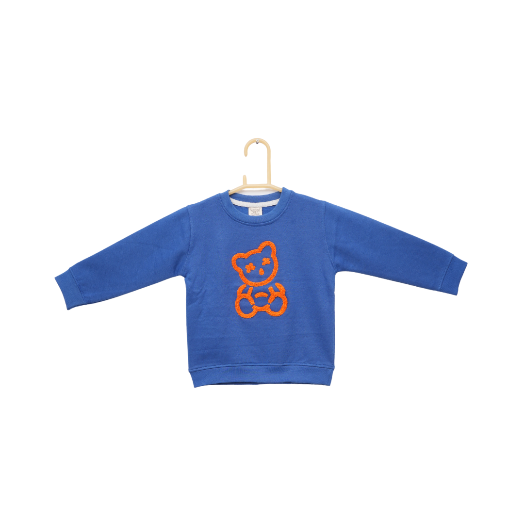 Teddy Bear Embroidered Sweatshirt