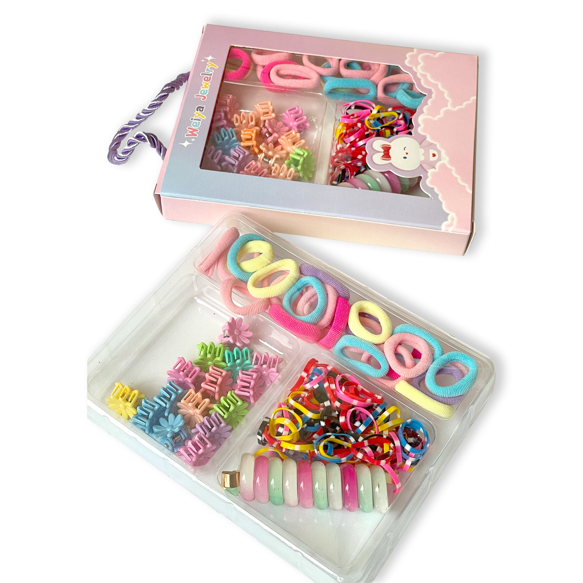 Girls' Hair Accessory Gift Box with Bunny Detail