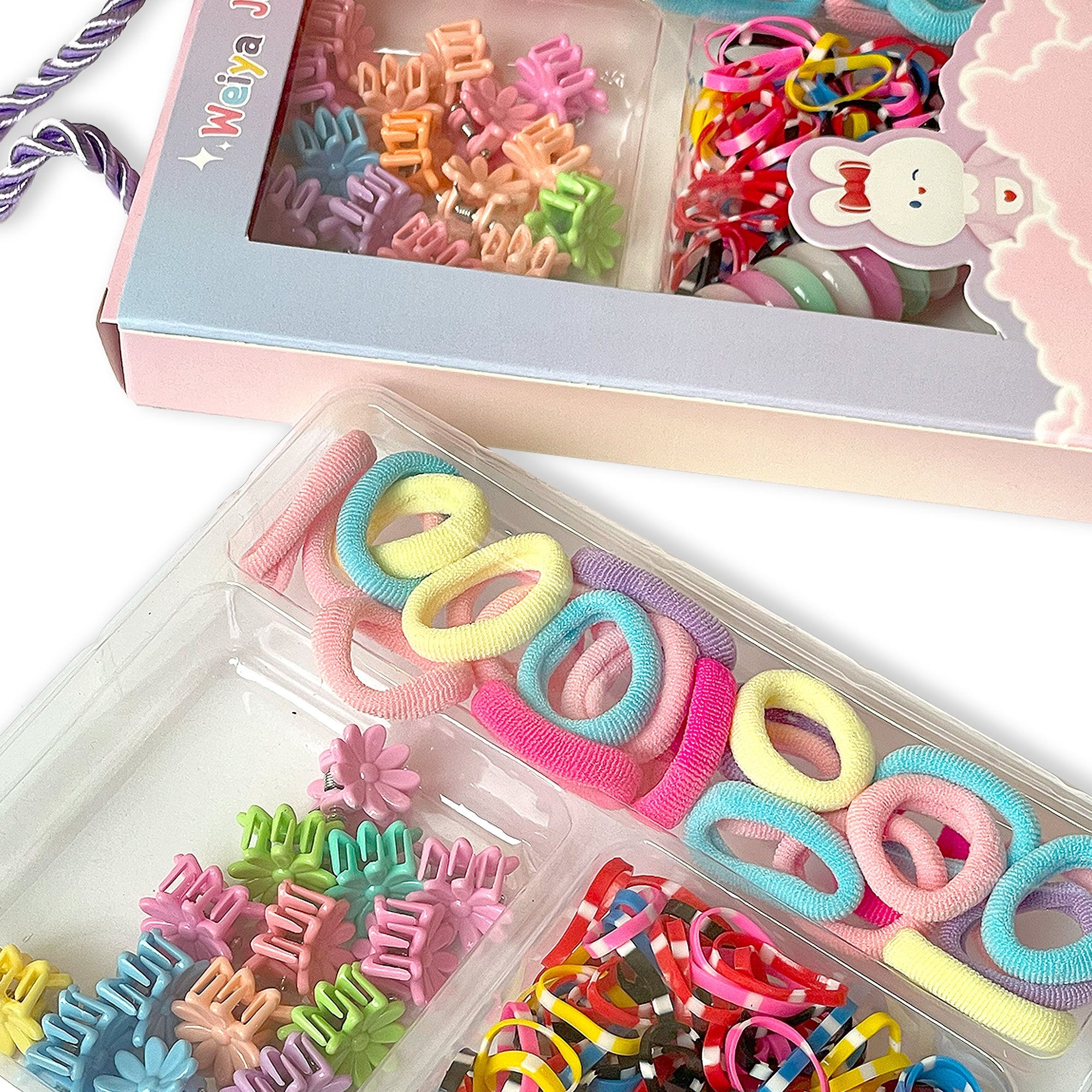 Girls' Hair Accessory Gift Box with Bunny Detail