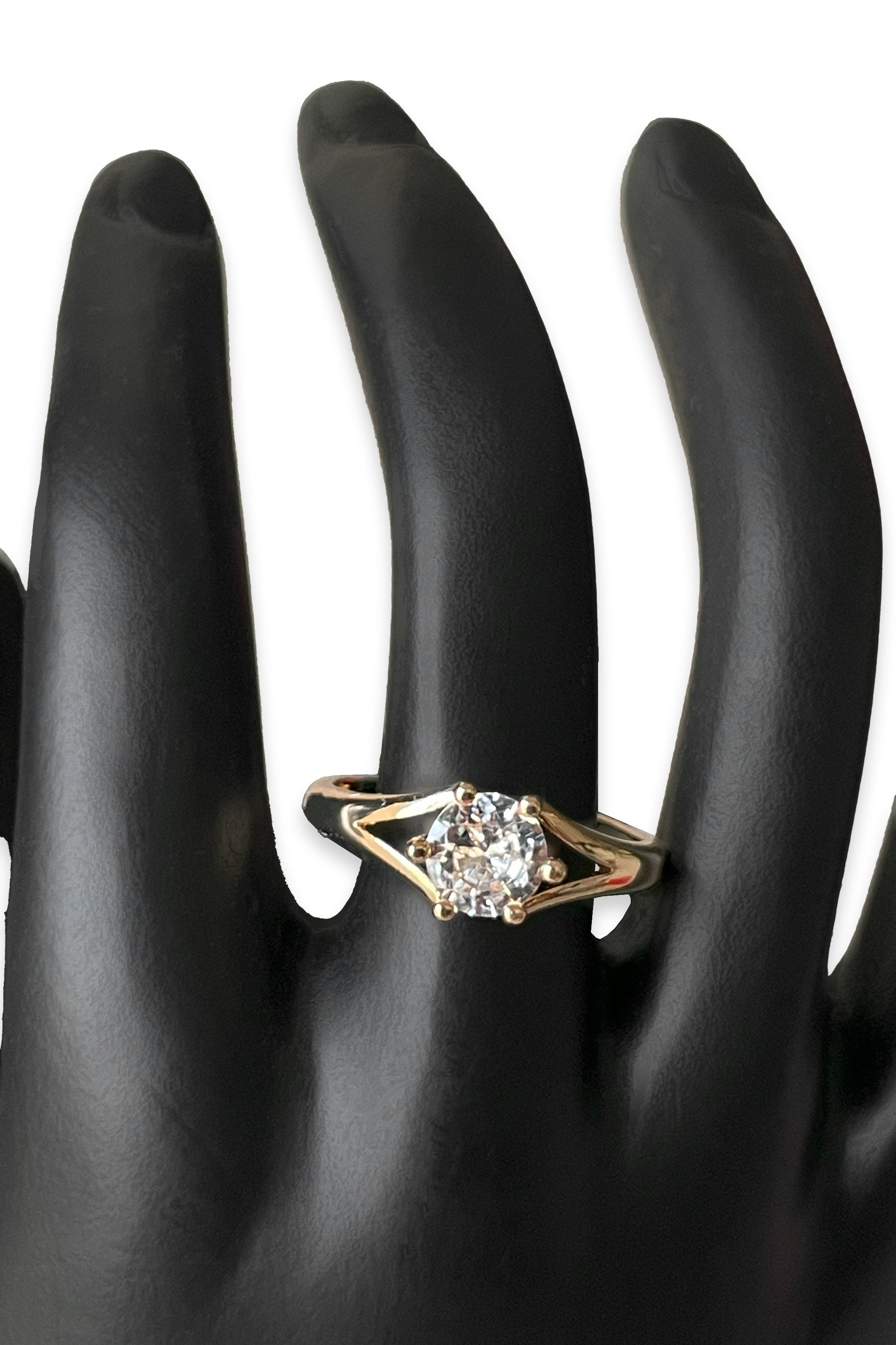 Yellow Gold Diamond Solitaire Engagement Ring