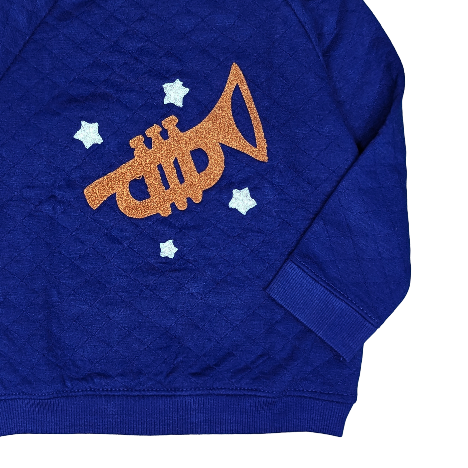 Quilted Blue Sweatshirt