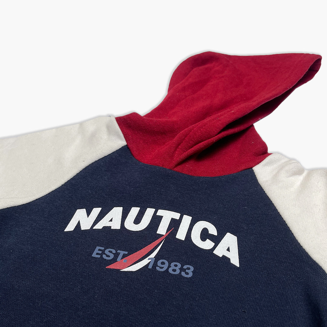 Nautica Infant Raglan Color-Block Hoodie & Navy Jogger Tracksuit Set | Nautical Sail Graphic