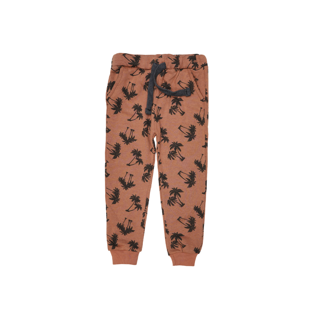 Classic Comfort Trousers with Palm tree Design