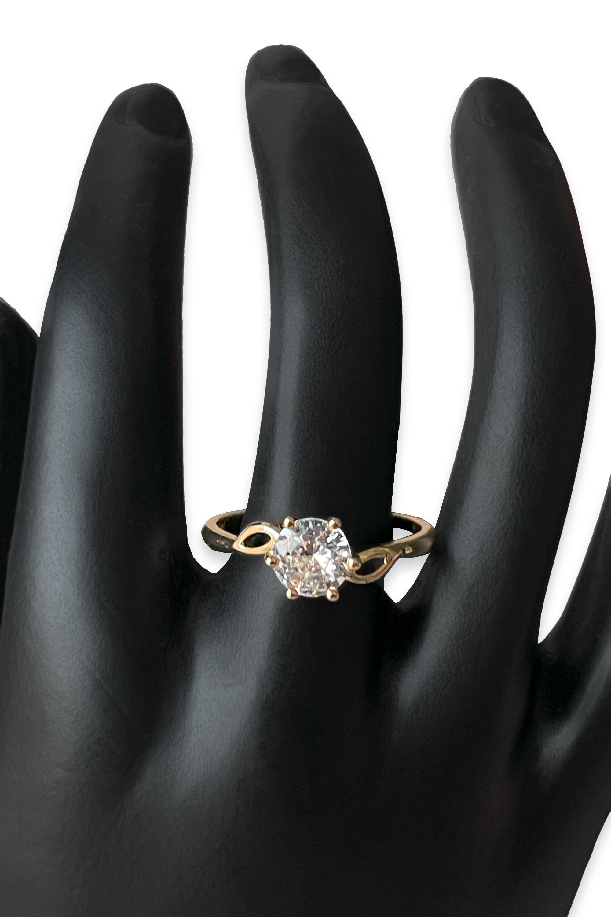 Yellow Gold Diamond Solitaire Ring