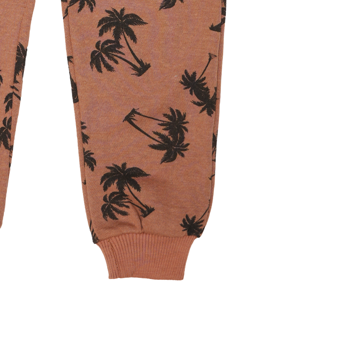 Classic Comfort Trousers with Palm tree Design