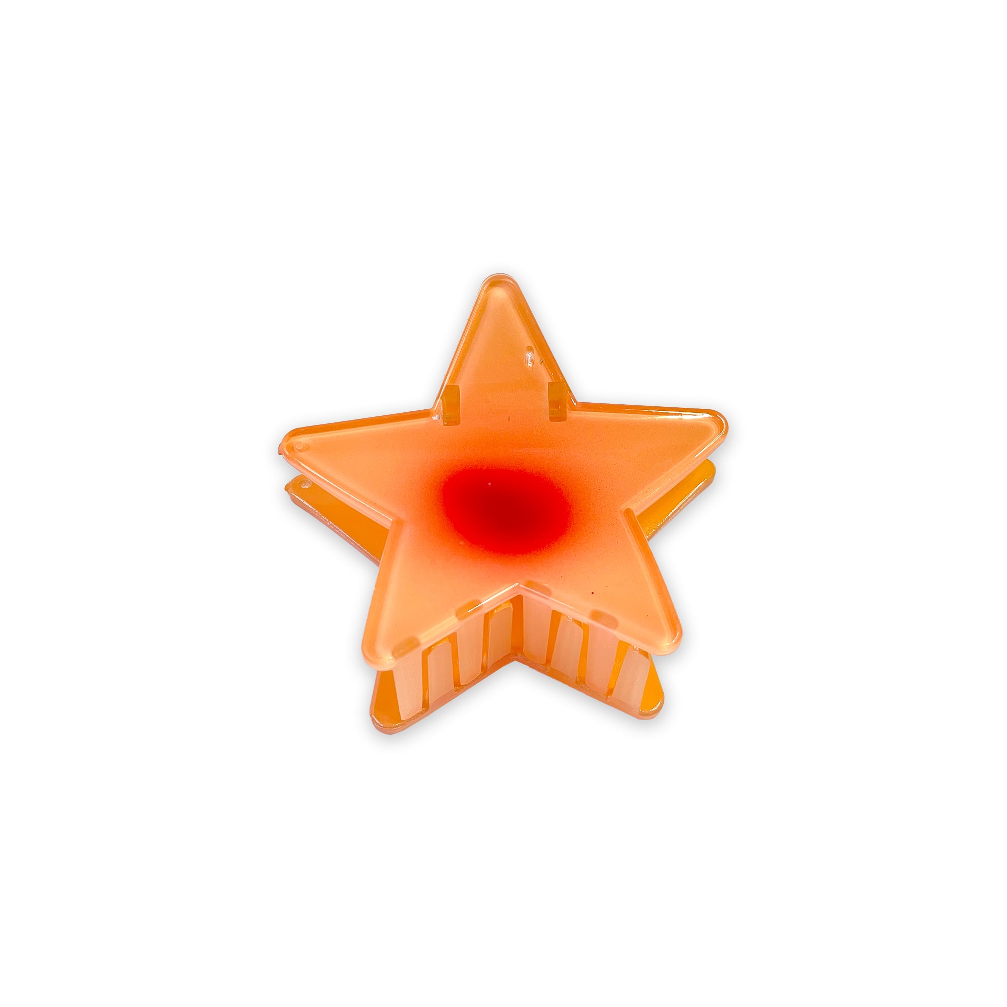 Orange Star-Shaped Hair Clip