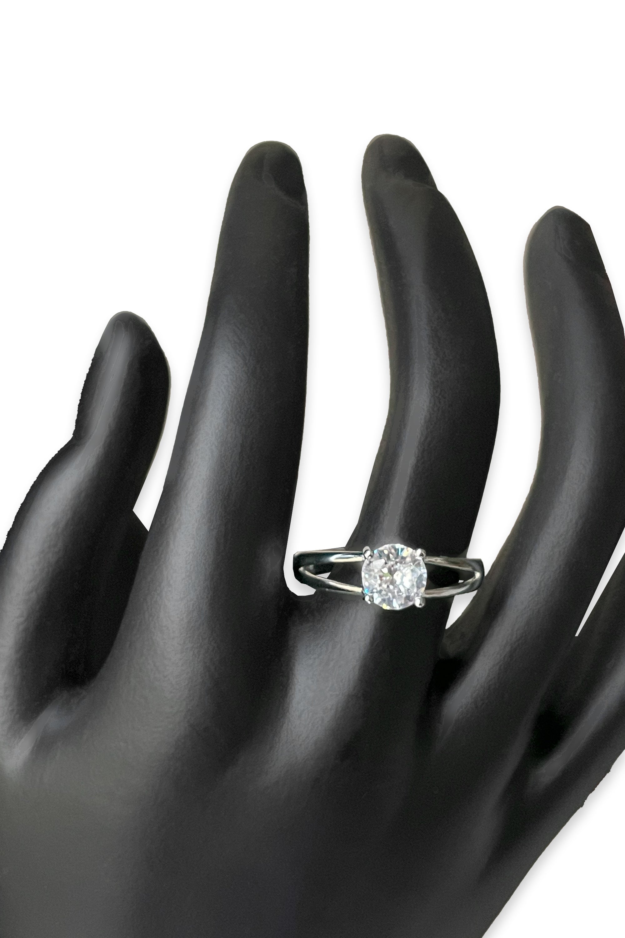 Bella Russian Ice Diamond CZ Solitaire Ring