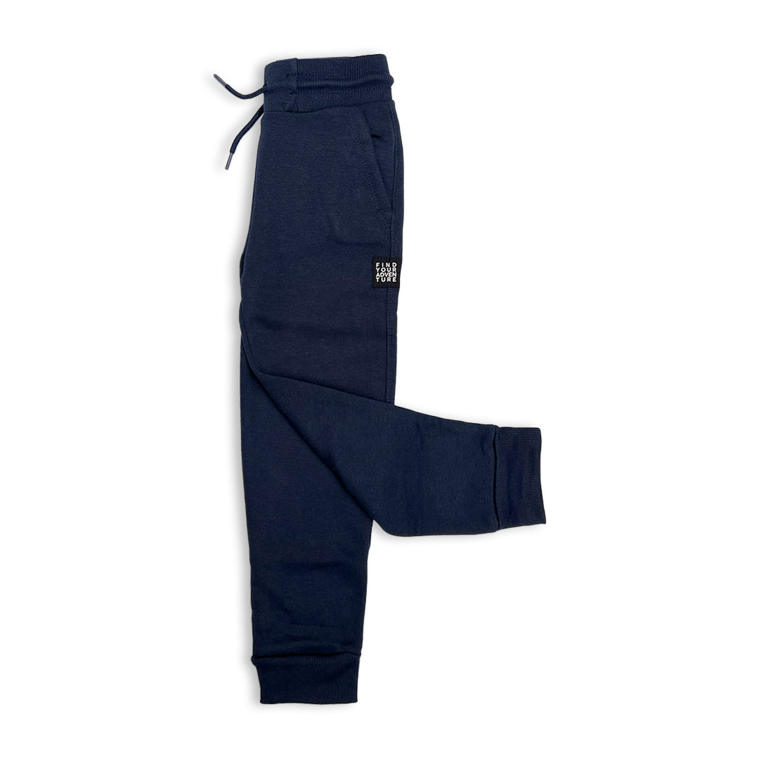 Lefties Navy Blue Fleece Jogger Sweatpants with Drawstring