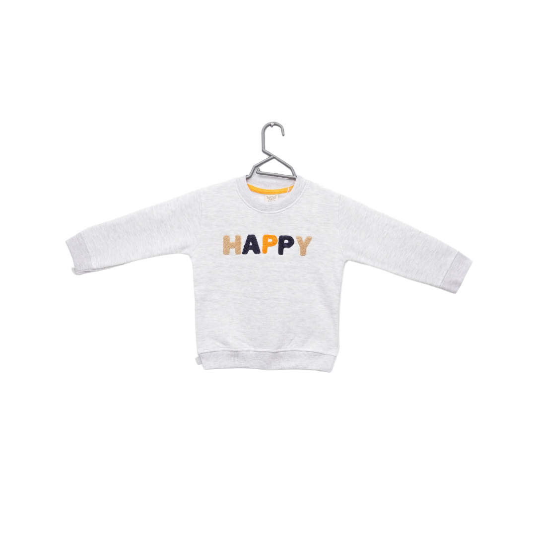 Happy Embroidered Sweatshirt