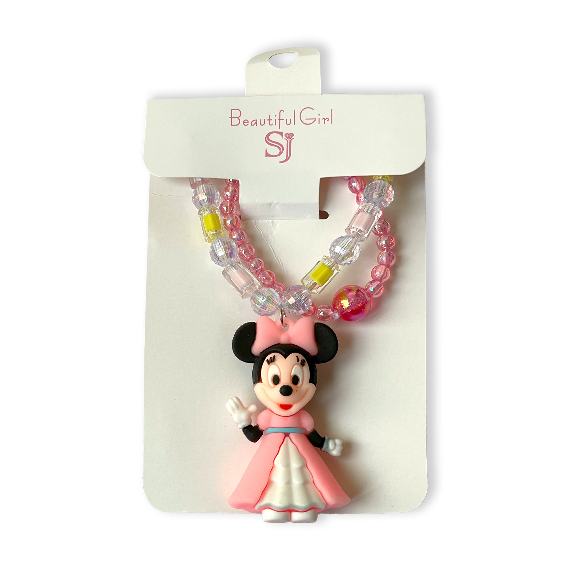 Children's Minnie Mouse Necklace and Bracelet Set