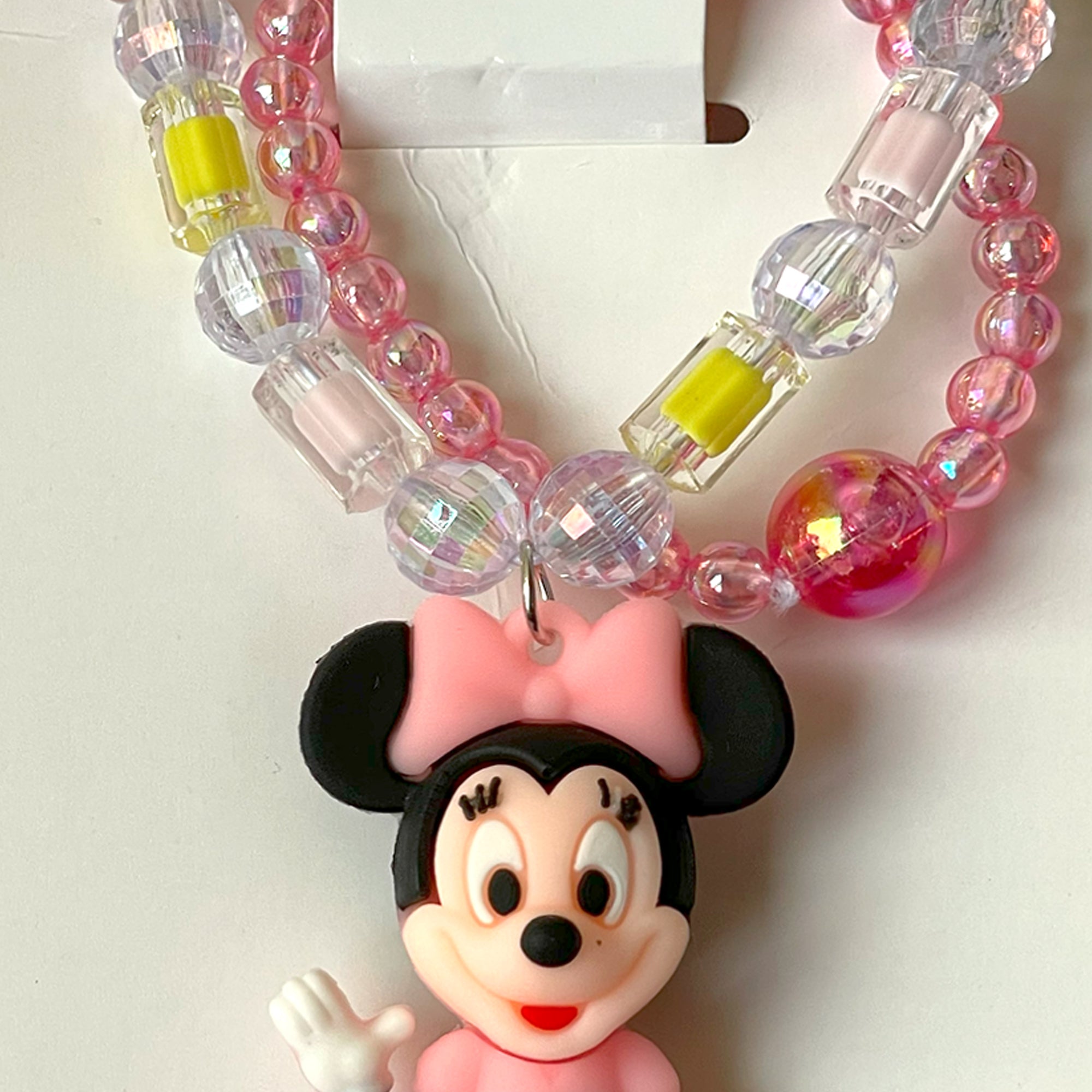 Children's Minnie Mouse Necklace and Bracelet Set