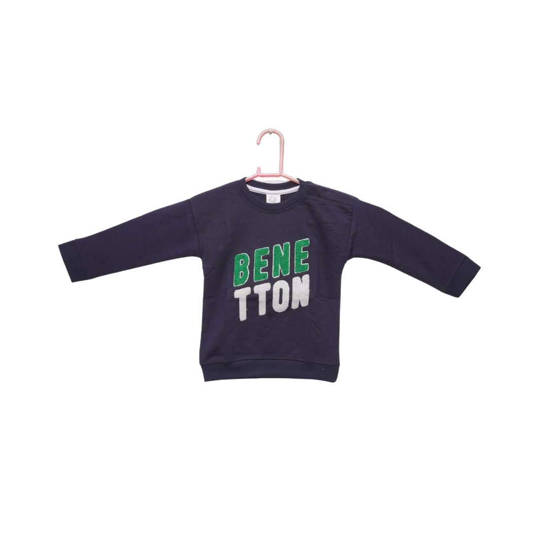 Benetton Crewneck Embroidered Sweatshirt