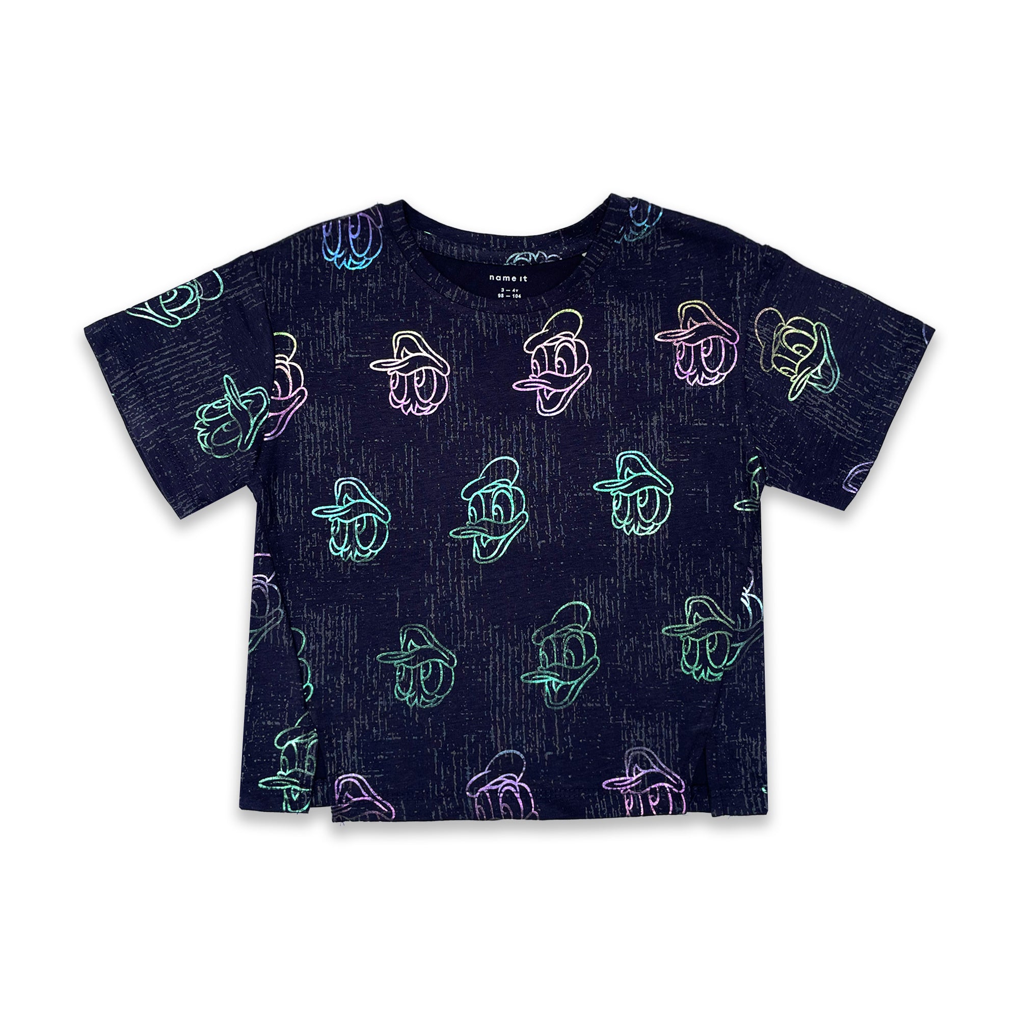 Kids' Navy Iridescent Donald Duck Print T-Shirt
