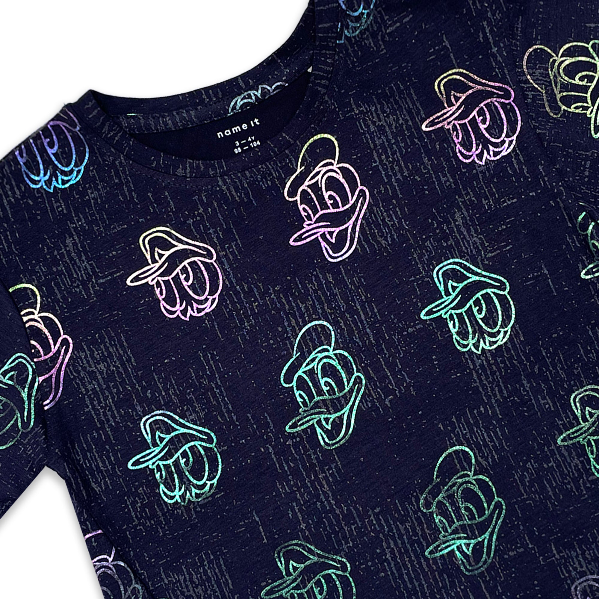 Kids' Navy Iridescent Donald Duck Print T-Shirt