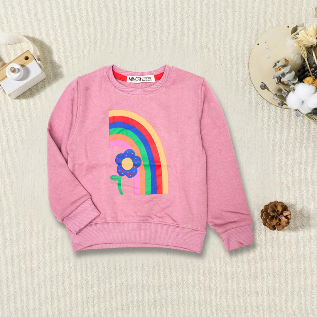 Rainbow Fleece Crewneck Sweatshirt