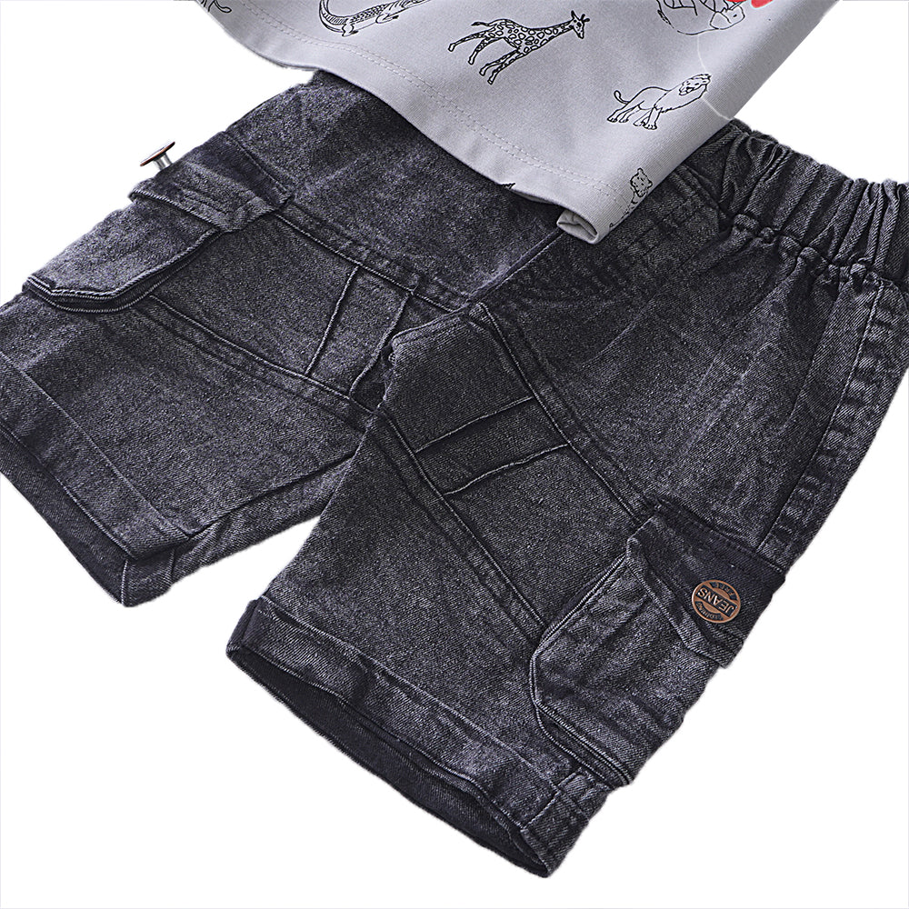 Boys Half Sleeves 2 Piece Suit (Wild)