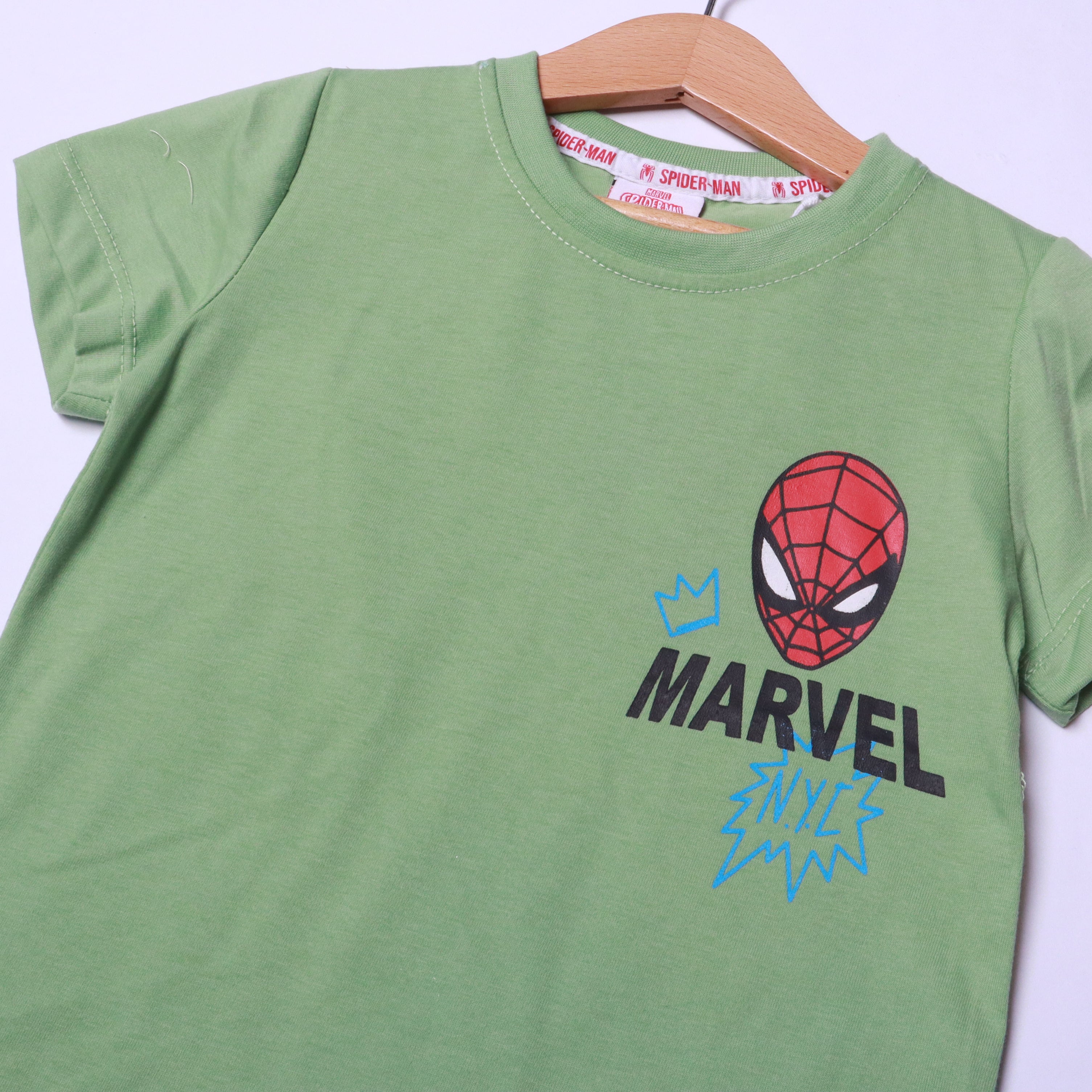 Boys' Marvel Spider-Man Light Green T-Shirt