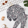 Floral Print Fleece 2 Piece Suit