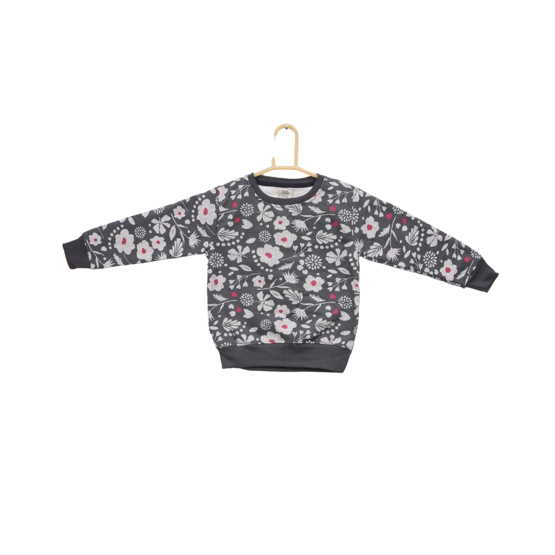 Floral Print Fleece 2 Piece Suit