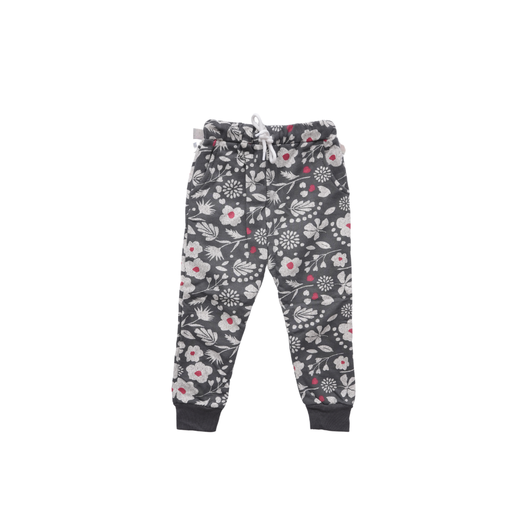 Floral Print Fleece 2 Piece Suit