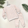 Flower Printed Fleece 2 Piece Suit