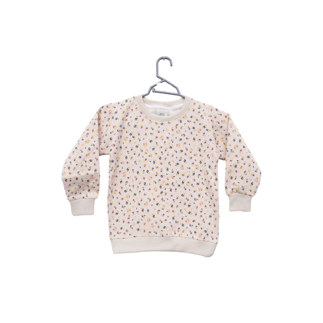 ZARA Flower Printed Fleece 2 Piece Suit