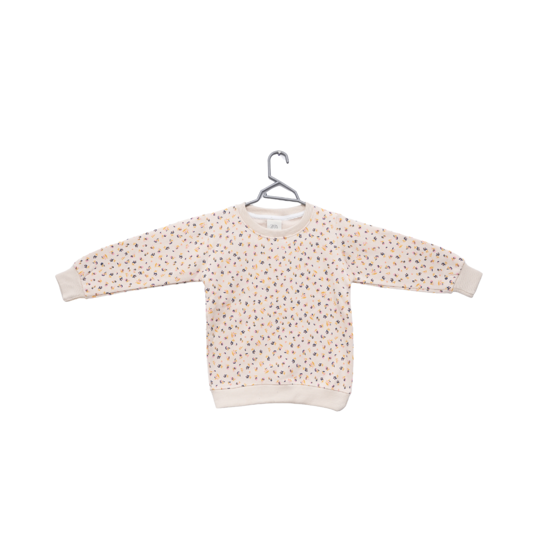 ZARA Flower Printed Fleece 2 Piece Suit