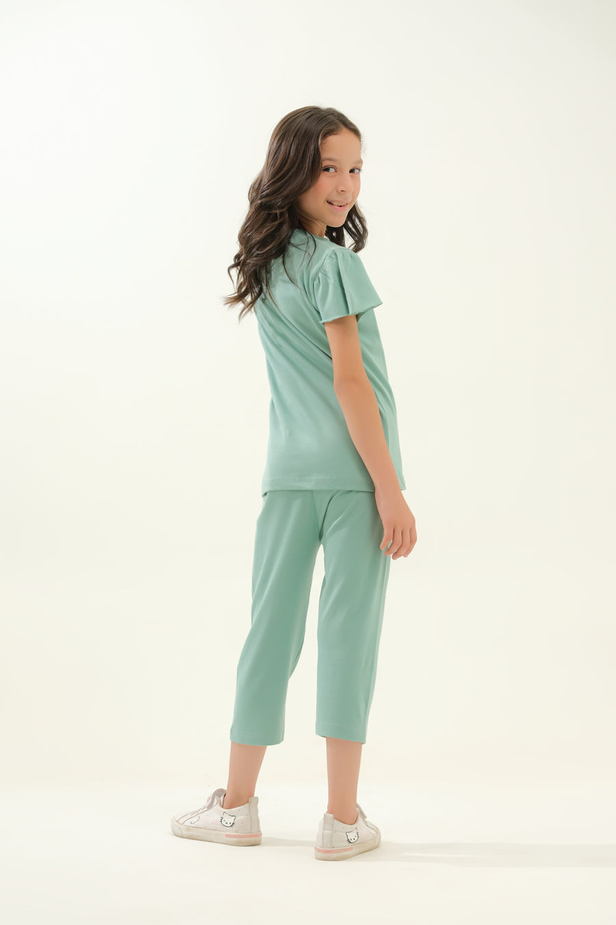 Girls' Mint Green "Let's Go" Alligator Car Lounge Set