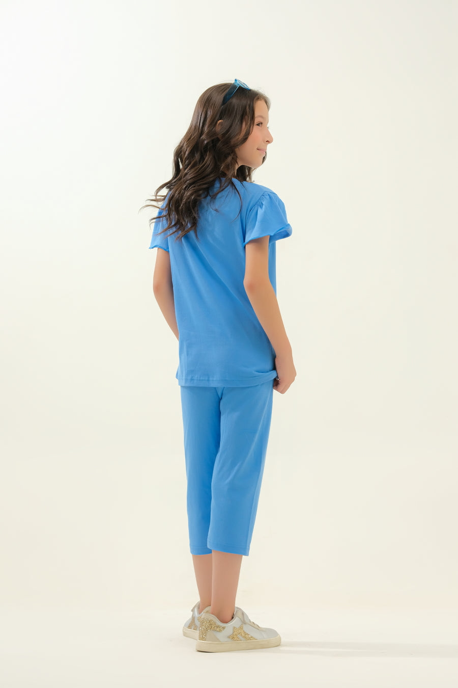 Girls' Blue "Undeniably Positively Cute!" Lounge Set