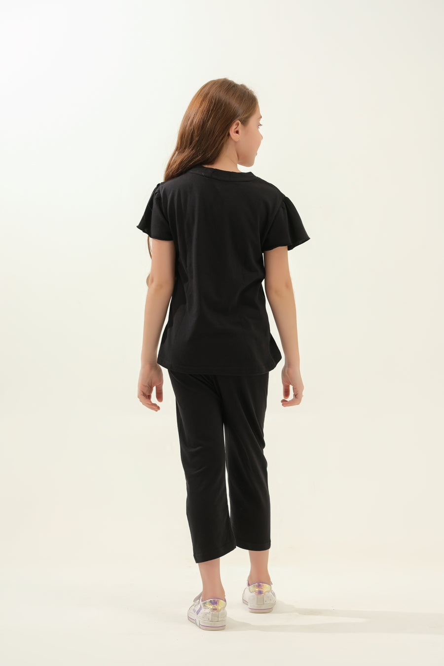 Girls' Black Space Dinosaur Lounge Set